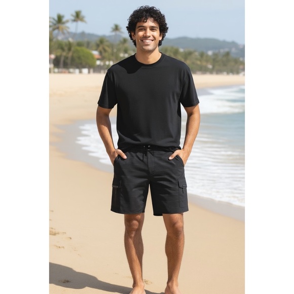 O'Neill Men's Black Cargo Shorts - Picture 1 of 3